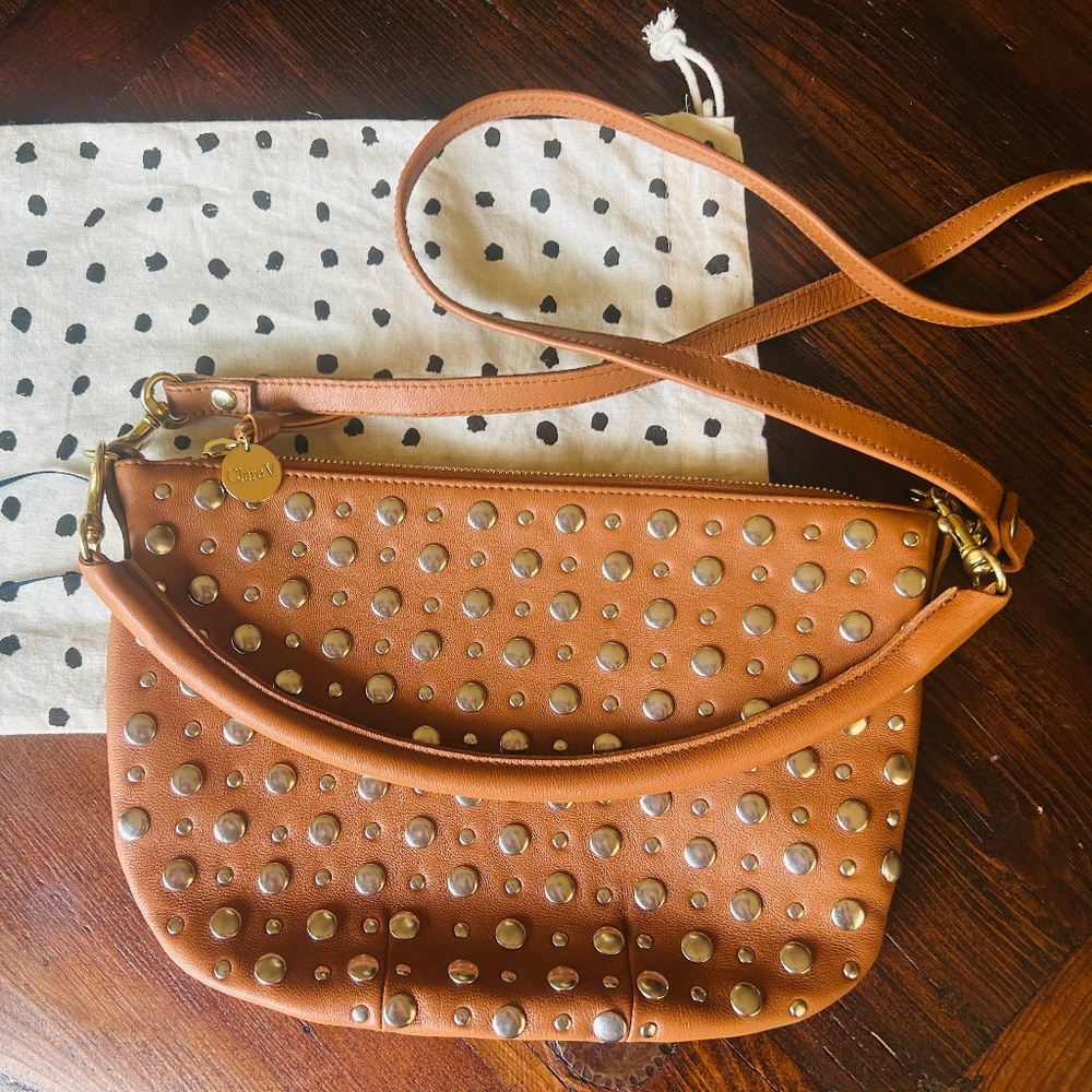 Clare V Petit Moyen CUOIO NAPPA W/ STUDS NWT